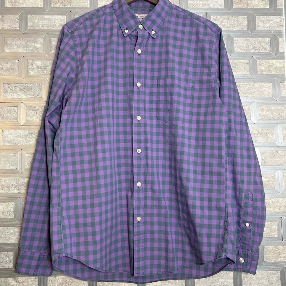 J. Crew‎ Purple/Blue - Light Weight Button Down Shirt - Size M